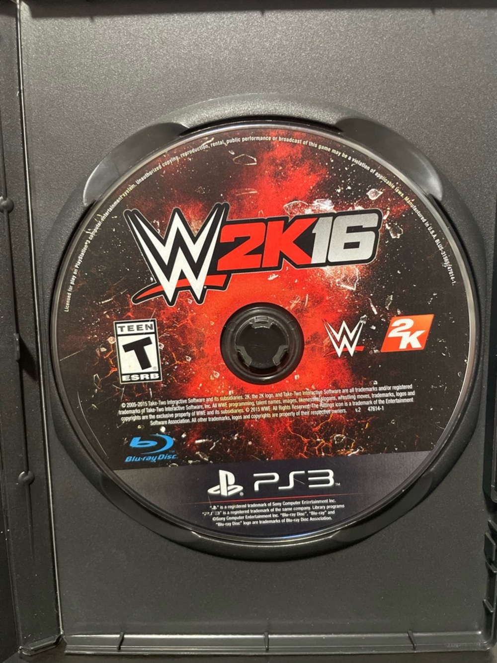 WWE 2K16 PS3 PlayStation 3 Video Game Sony Wrestling 2K Sports